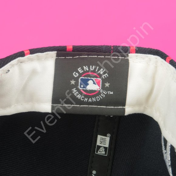 New Era Atlanta Braves Hat Mens OS Blue Snapback Striped Retro Y2K New - Picture 13 of 15